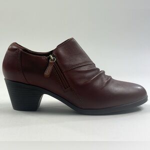 Clarks Emily 2 Braley Brown Womens 10 Wide Ankle Boots Booties Leather 26179598